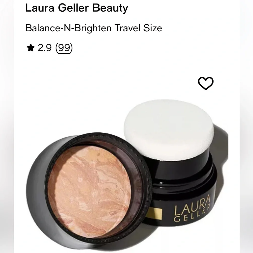 Laura Geller Baked Balance-N-Brighten Foundation has mirror/sponge, Deep Shade